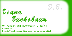 diana buchsbaum business card